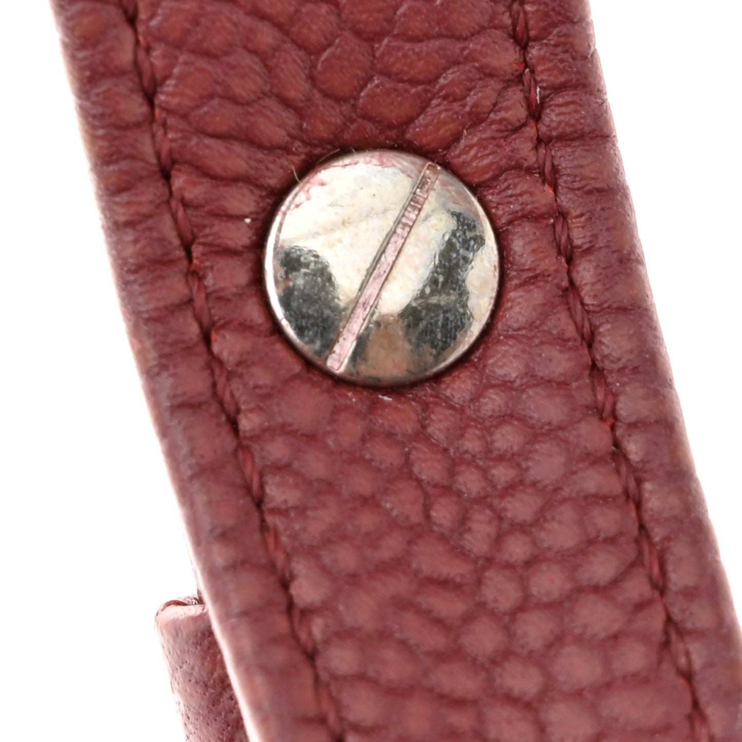 Caviar Flat Quilted CC Chain Bucket Drawstring Bag Burgundy