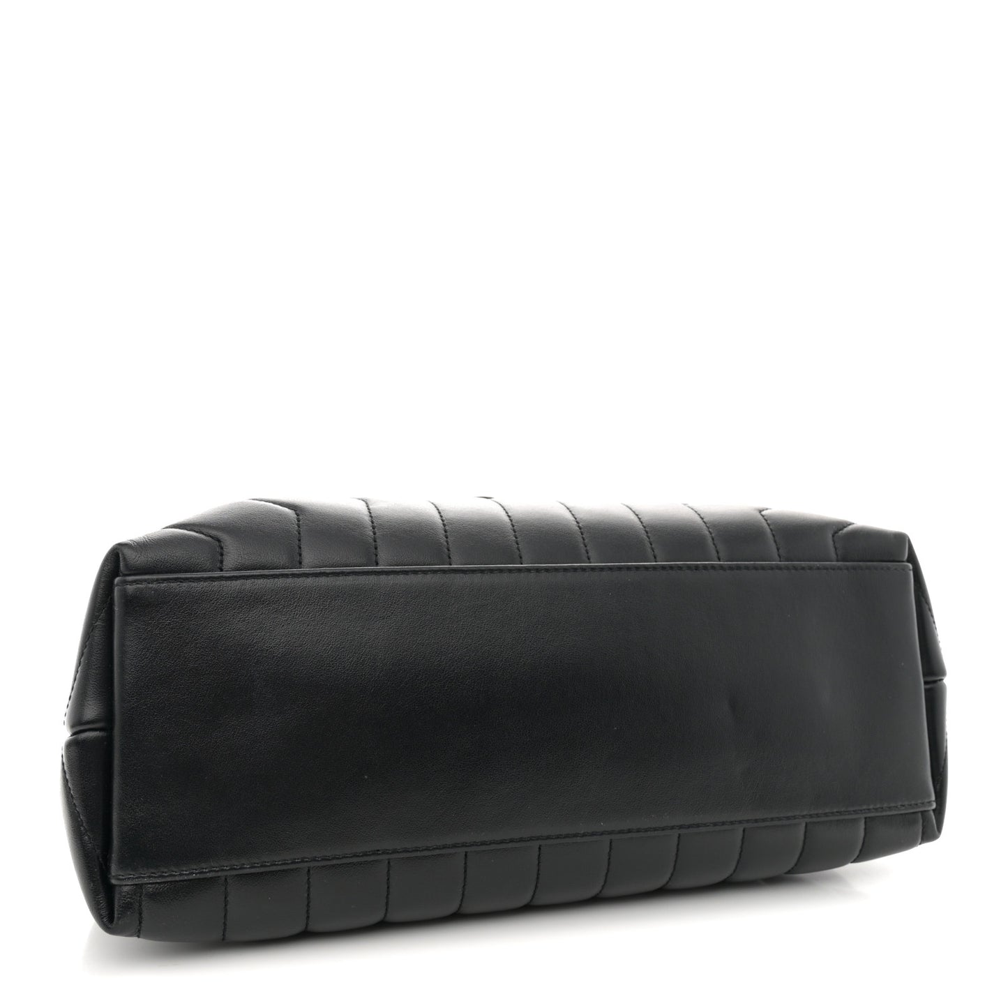 Calfskin Y Quilted Monogram Medium Loulou Chain Satchel Black