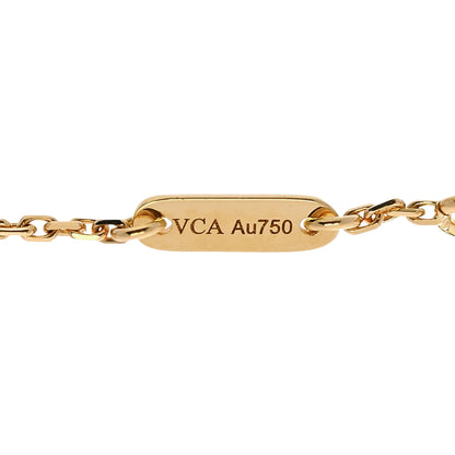 Van Cleef & Arpels 18K Yellow Gold Mother of Pearl Sweet Alhambra Bracelet 3 of 5