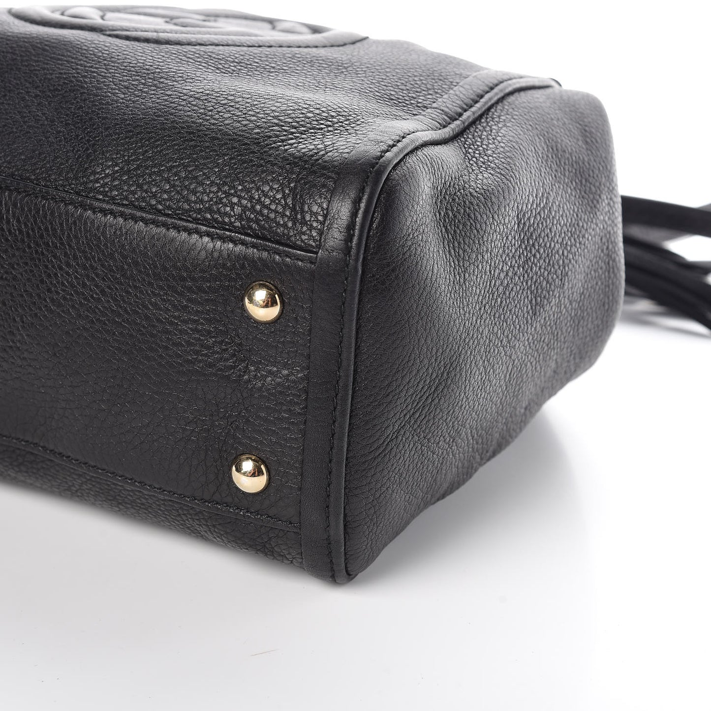 Pebbled Calfskin Small Soho Shoulder Bag Black