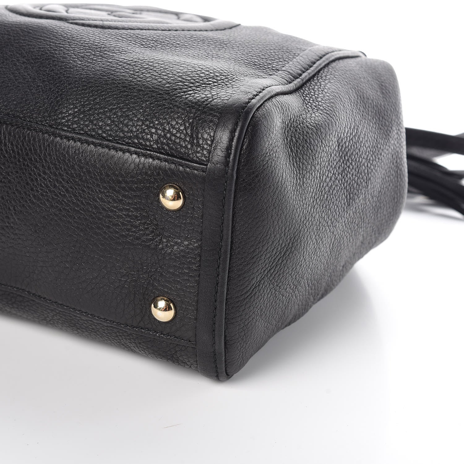 Gucci Pebbled Calfskin Small Soho Shoulder Bag Black 6 of 9