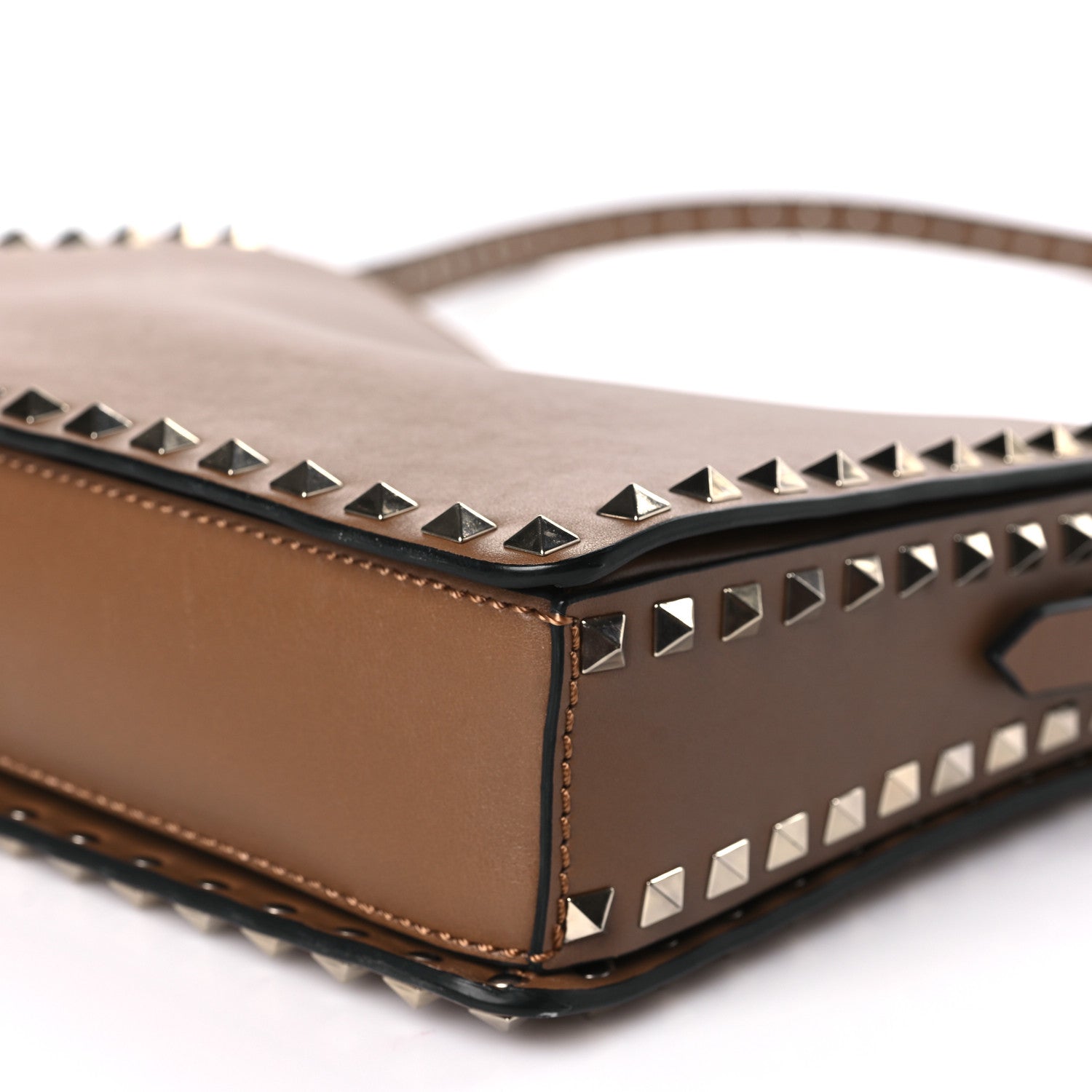 Valentino Garavani Vitello Small Rockstud Flip-Lock Messenger Bag Light Cuir 8 of 8