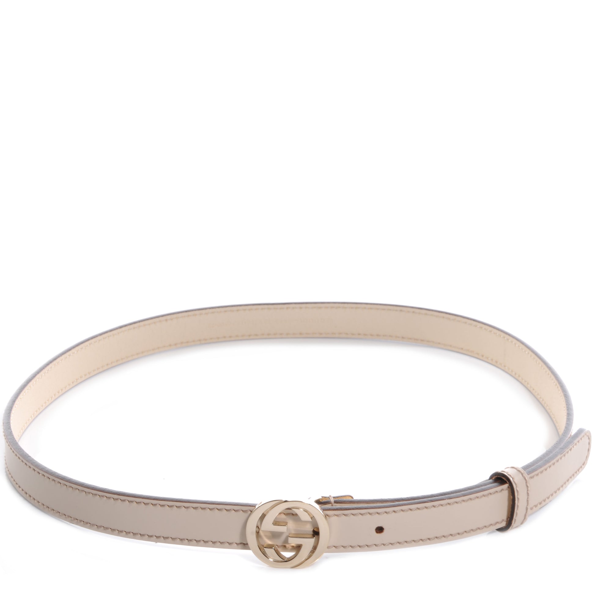 Gucci Leather GG Belt 80 32 Off White 1 of 5
