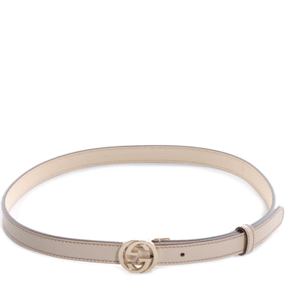 Gucci Leather GG Belt 80 32 Off White 1 of 5