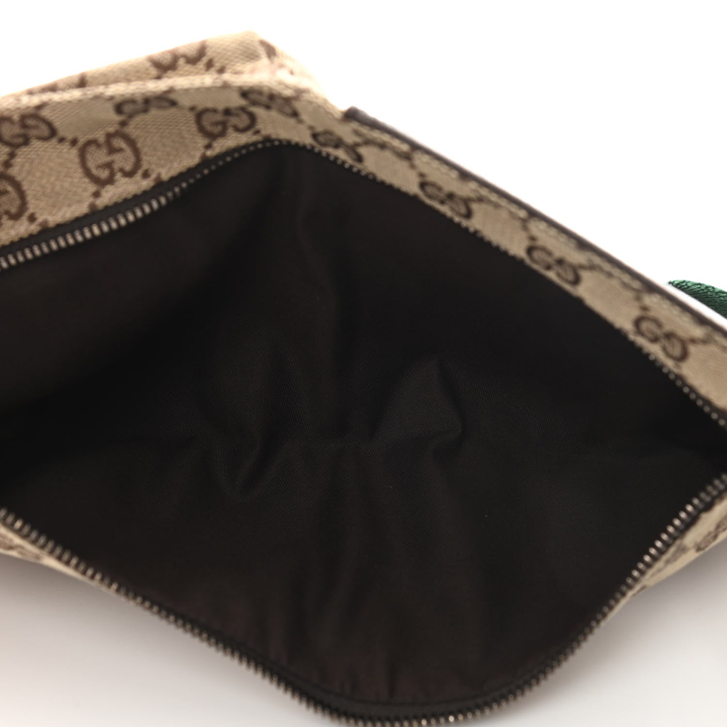 Gucci GG Monogram Web Double Pocket Belt Bag Dark Brown 4 of 12