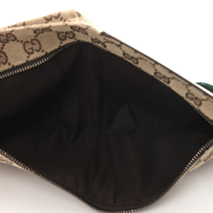 Gucci GG Monogram Web Double Pocket Belt Bag Dark Brown 4 of 12