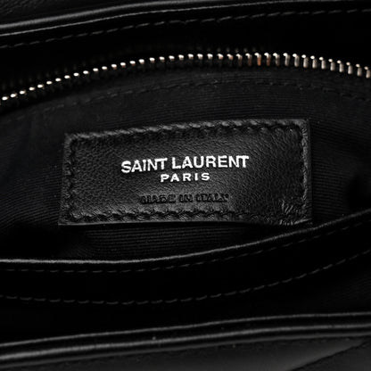 Saint Laurent SAINT LAURENT Calfskin Y Quilted Monogram Toy Loulou Crossbody Bag Black 7 of 12
