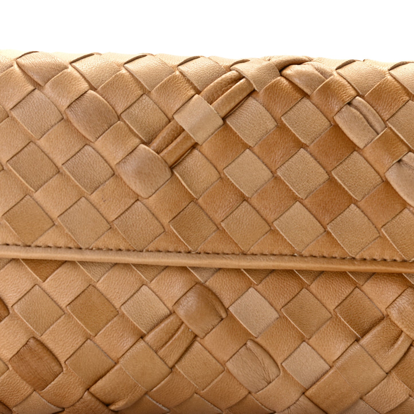 Nappa Intrecciato Continental Flap Wallet Camel