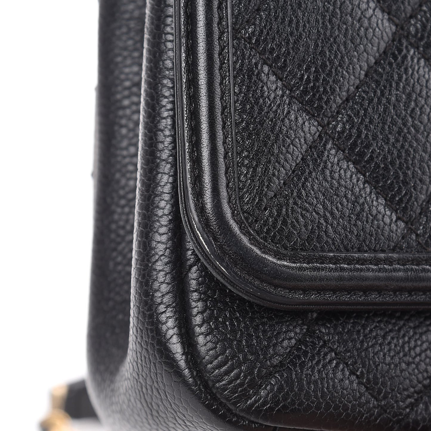 Caviar Quilted Small CC Filigree Flap Black