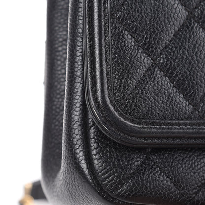 Chanel Caviar Quilted Small CC Filigree Flap Black 11 of 15
