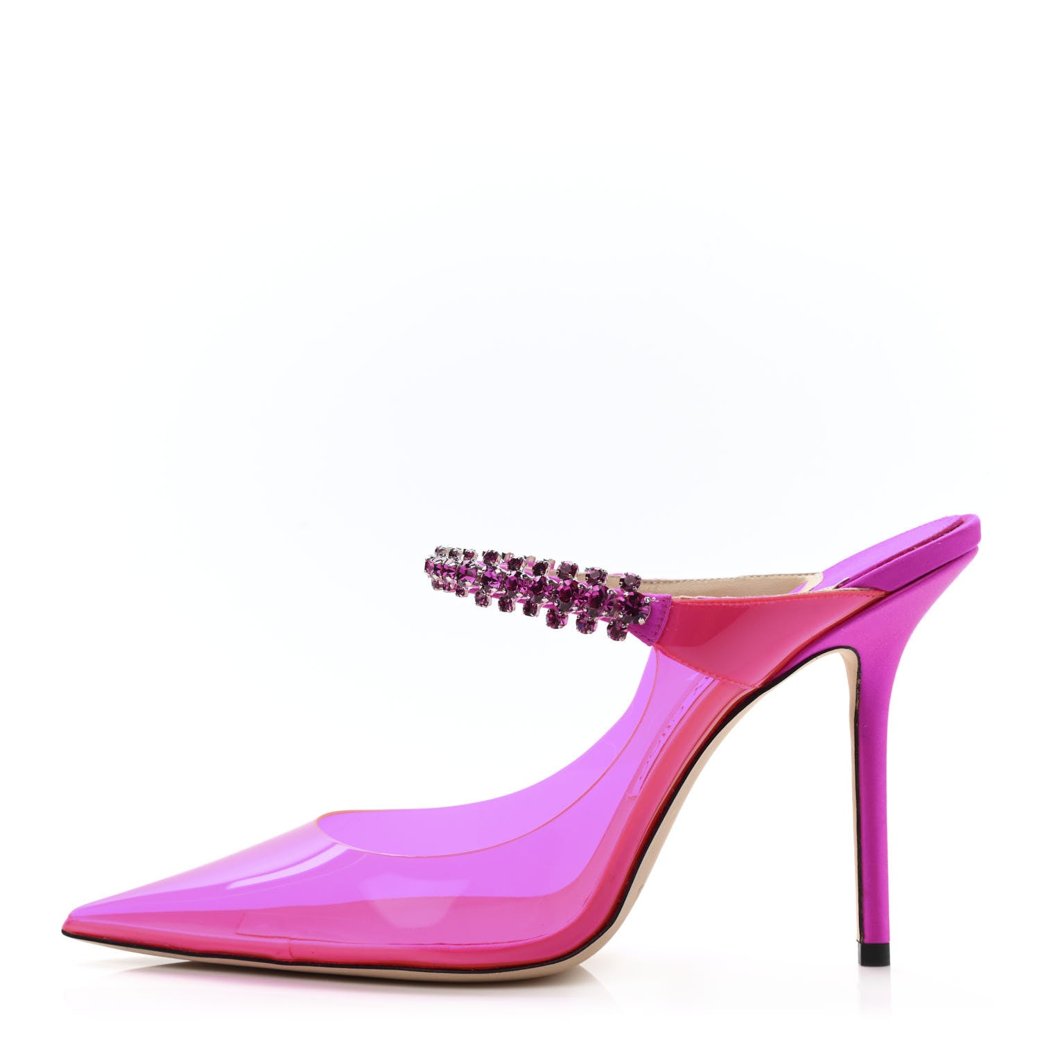 Jimmy Choo Plexi Crystal Bing 100 Pumps 40 Hot Pink 1 of 8