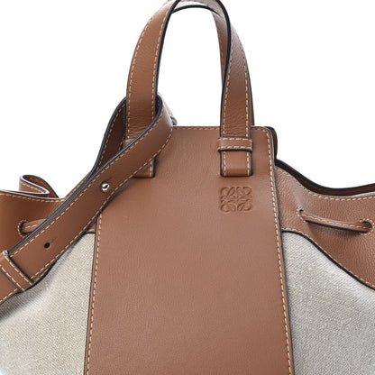 Loewe Calfskin Canvas Medium Hammock Shoulder Bag Natural Tan 8 of 10