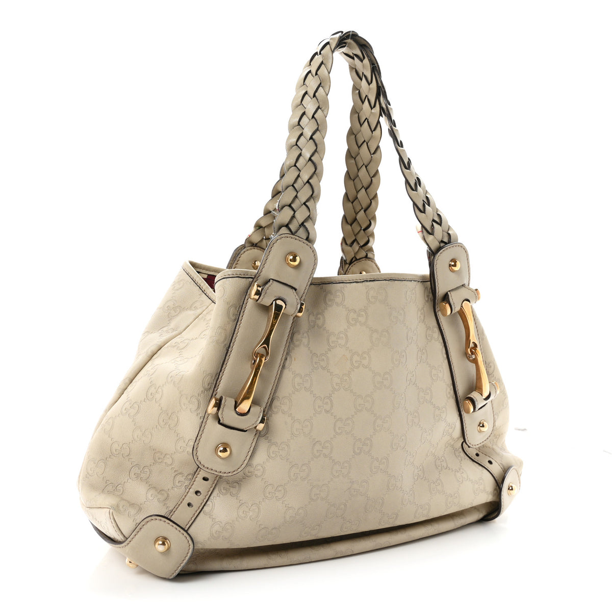 Guccissima Small Pelham Shoulder Bag Off White