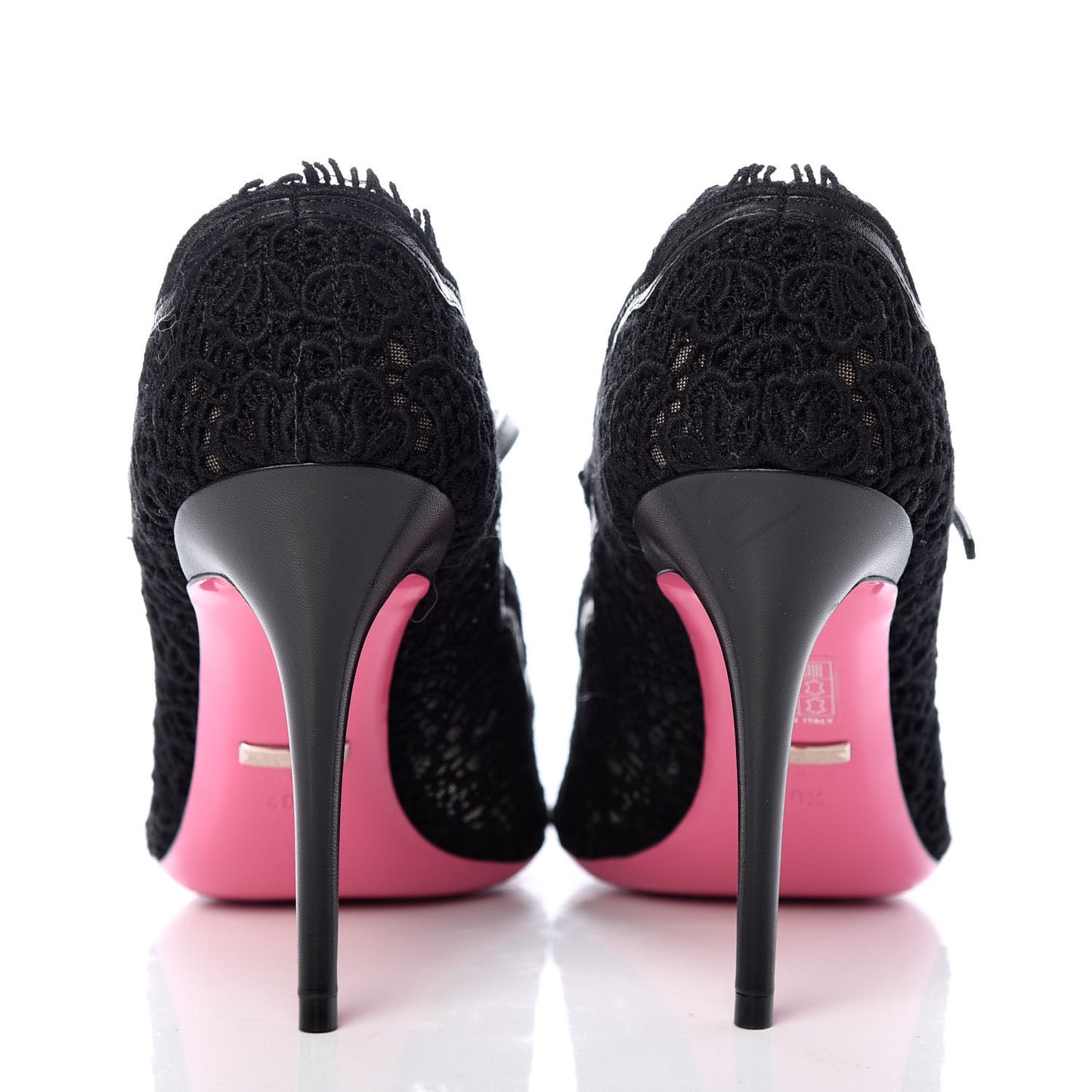 Lace Pizzo Venice Pumps 40.5 Black