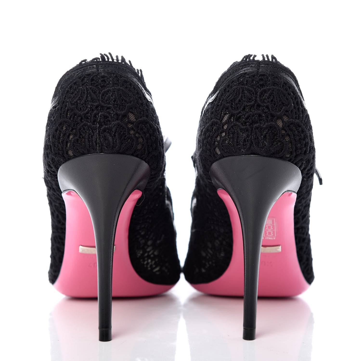 Gucci Lace Pizzo Venice Pumps 40.5 Black 7 of 9