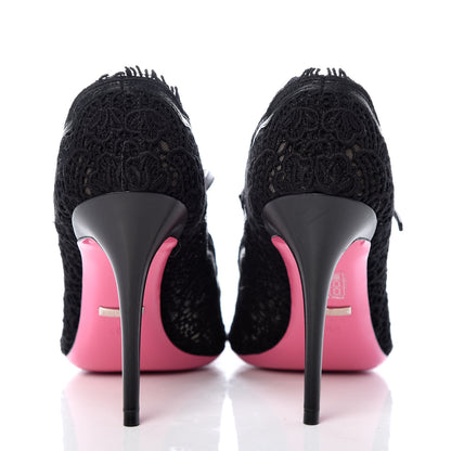 Gucci Lace Pizzo Venice Pumps 40.5 Black 7 of 9