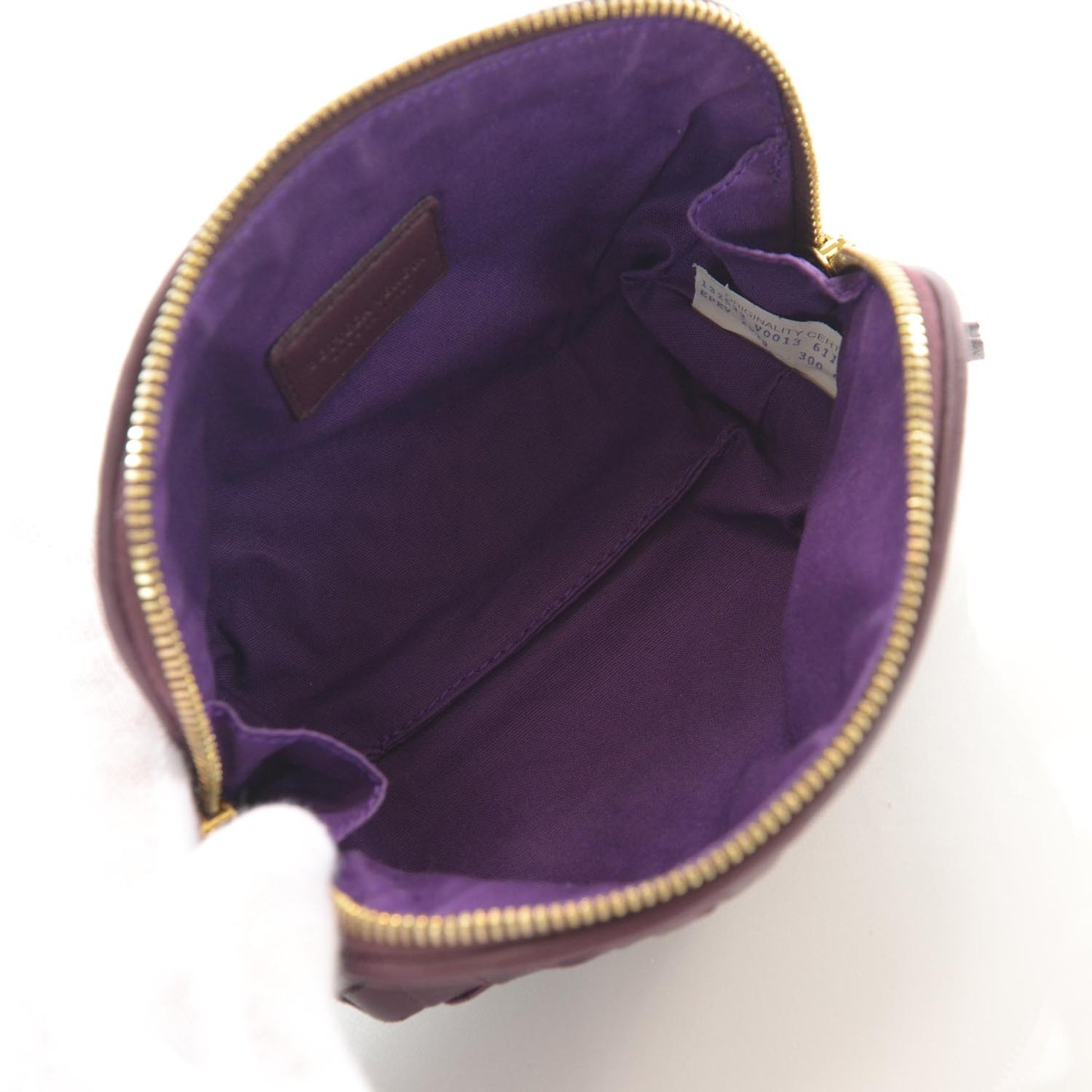 Nappa Intrecciato Cosmetic Case Purple