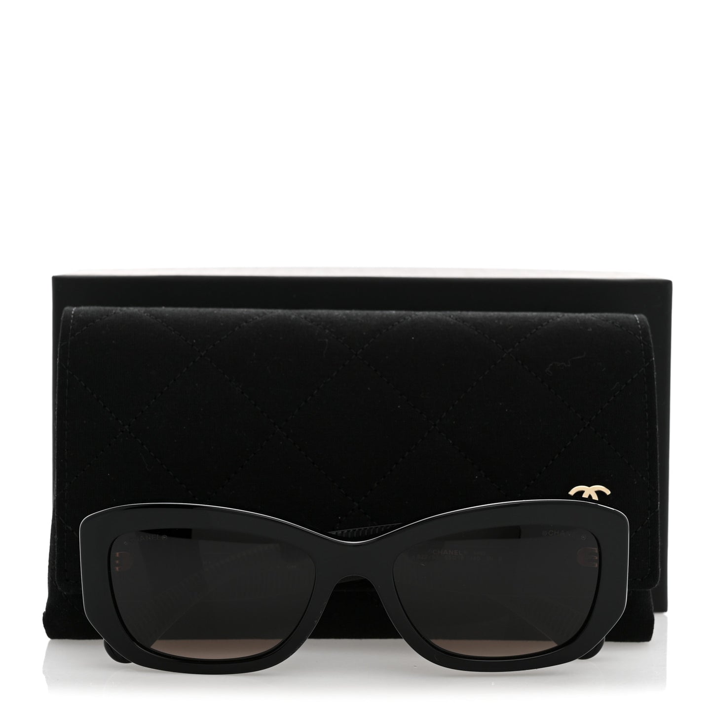 Acetate Rectangle Sunglasses 5493 Black Brown