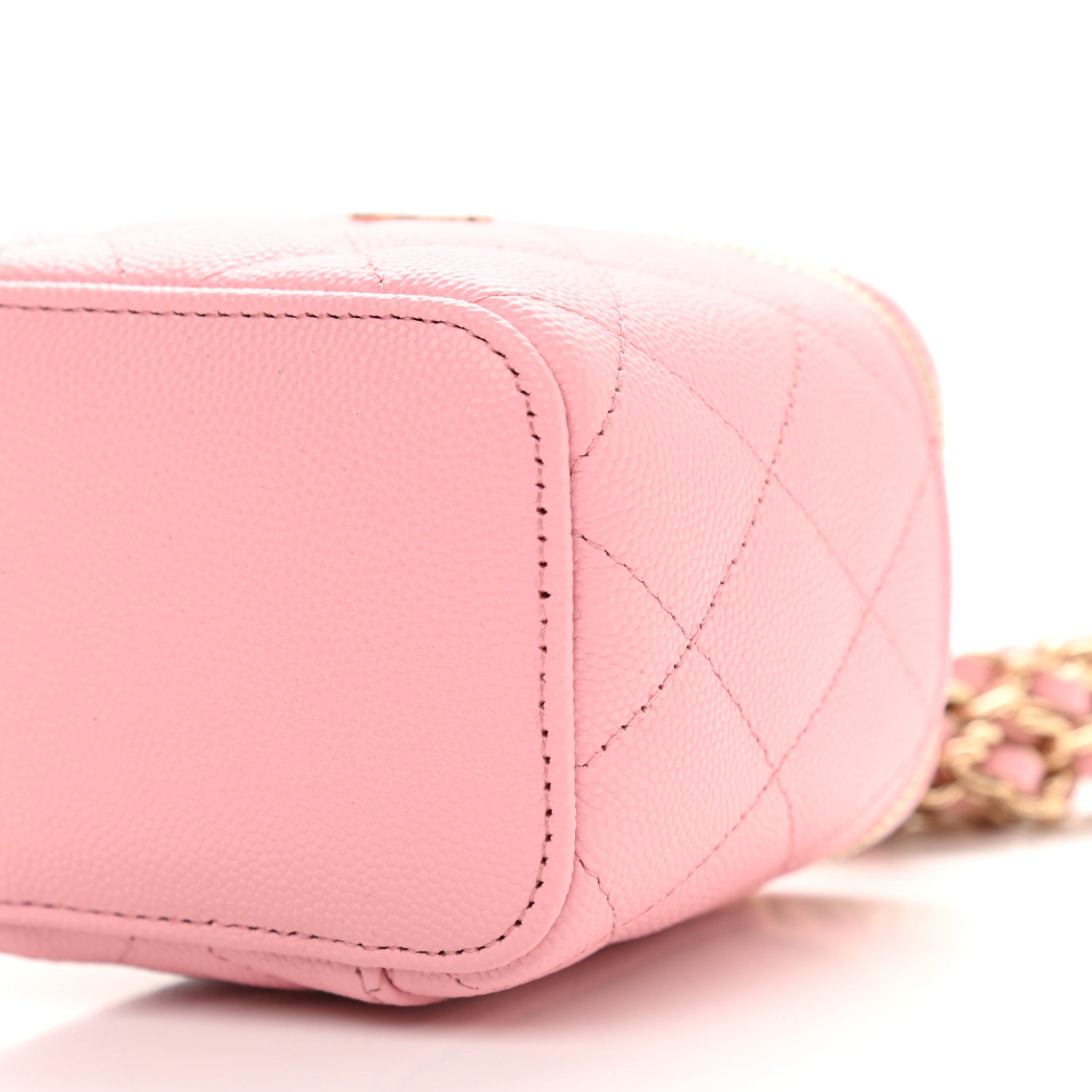 Chanel Caviar Quilted Mini Vanity Case With Chain Pink 8 of 8