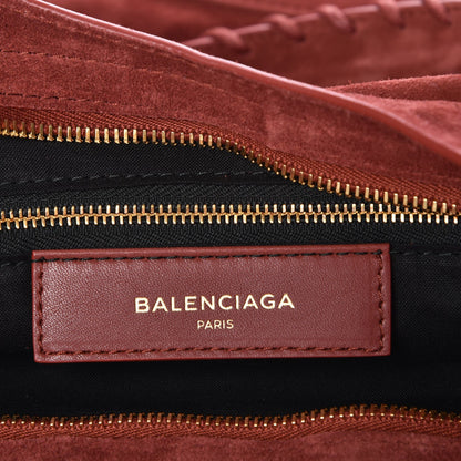 Balenciaga Baby Daim Suede Gold Metallic Edge Hardware City Bois De Rose Fonce 7 of 8