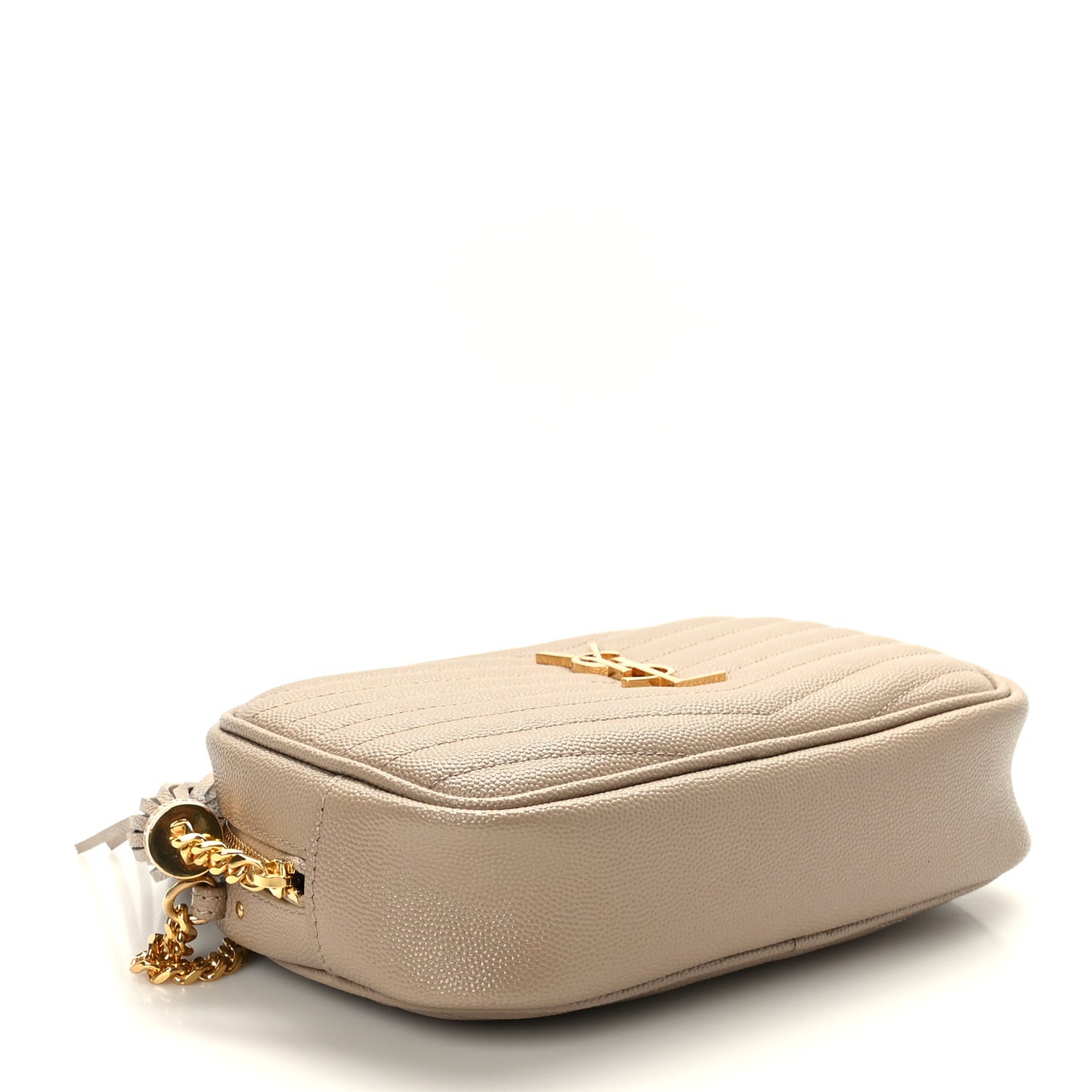 Grain De Poudre Matelasse Monogram Mini Lou Camera Bag Dark Beige