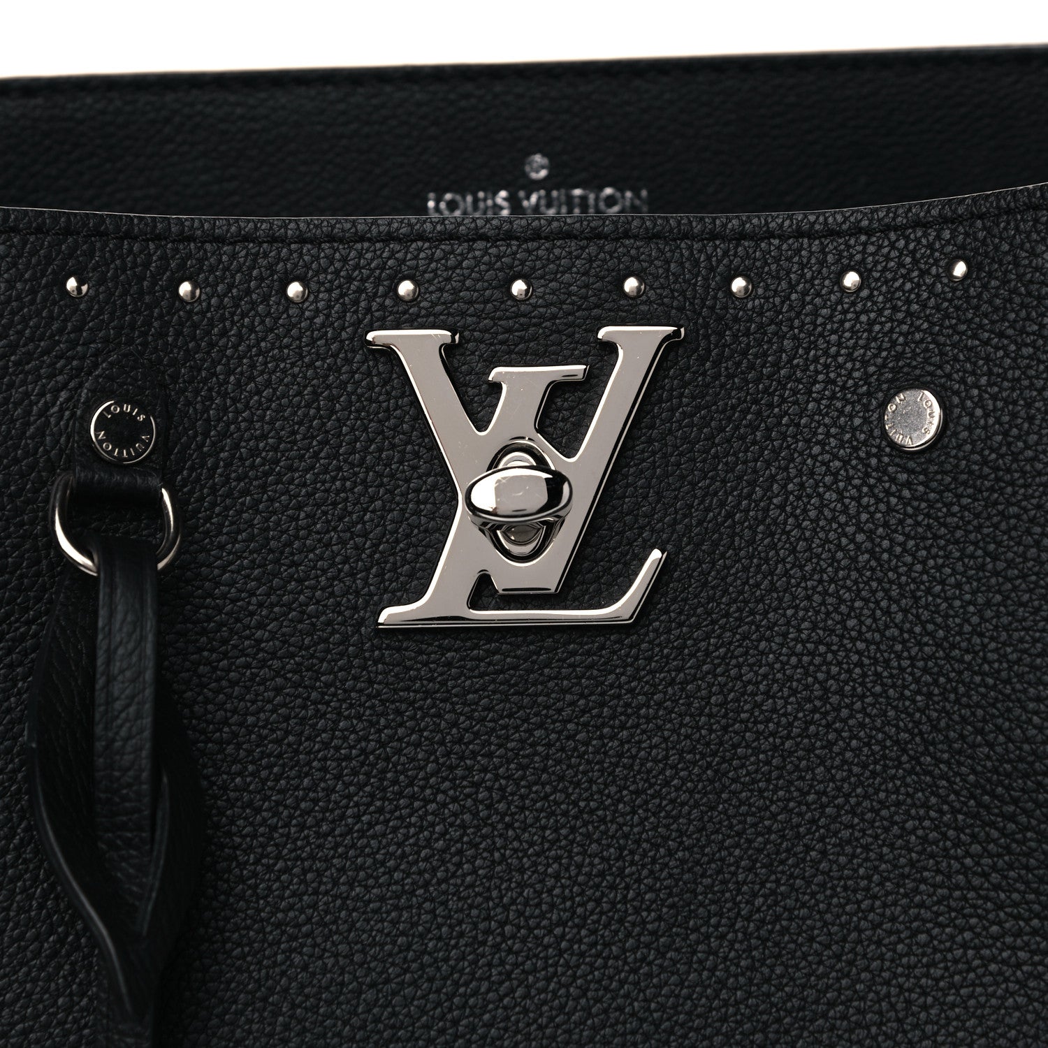 Louis Vuitton Soft Calfskin Lockme Studs Bucket Black 11 of 16