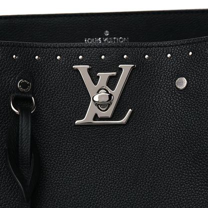 Louis Vuitton Soft Calfskin Lockme Studs Bucket Black 11 of 16