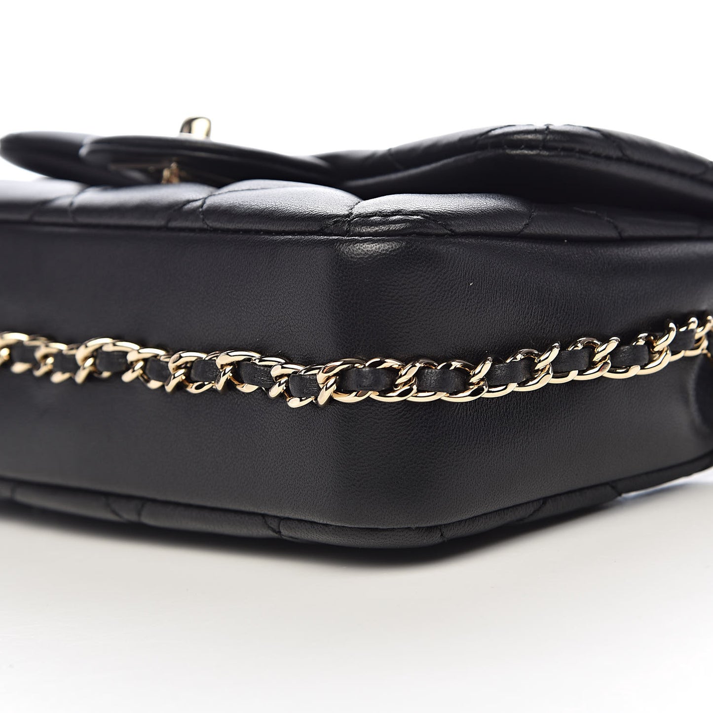 Lambskin Quilted Mini My Precious Flap Black