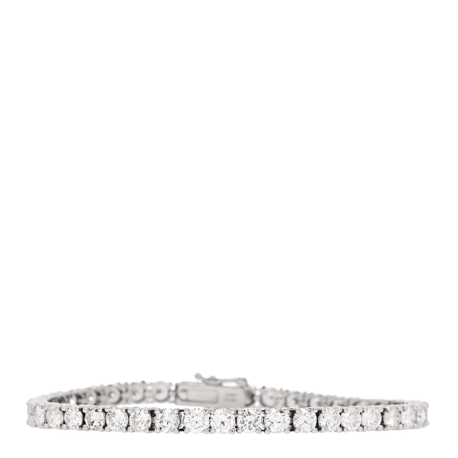 Parker & West by FASHIONPHILE Platinum Diamond 12.09ct Tennis Bracelet 1 of 6