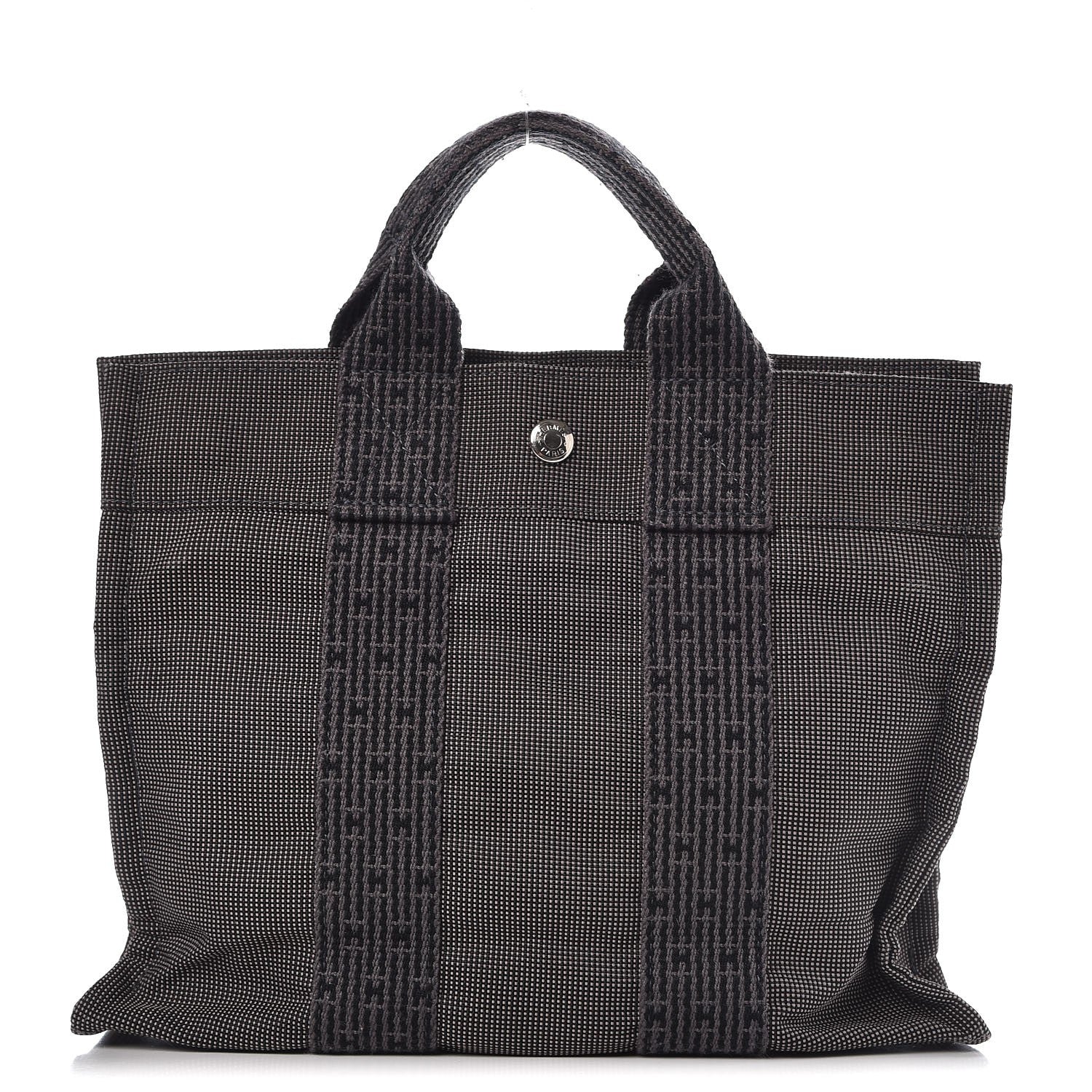 Hermes Canvas Herline PM Tote Grey 1 of 8