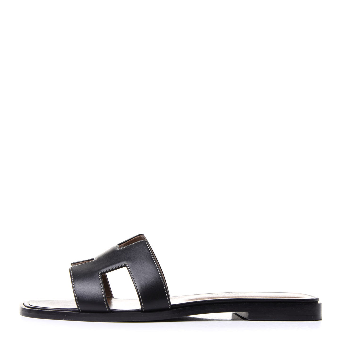 Box Calfskin Oran Sandals 36 Black