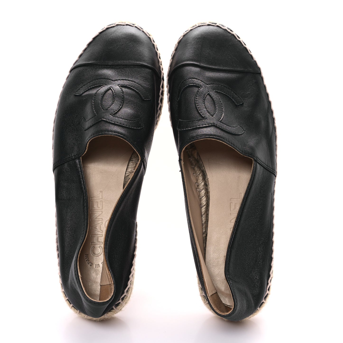Lambskin CC Espadrilles 39 Black