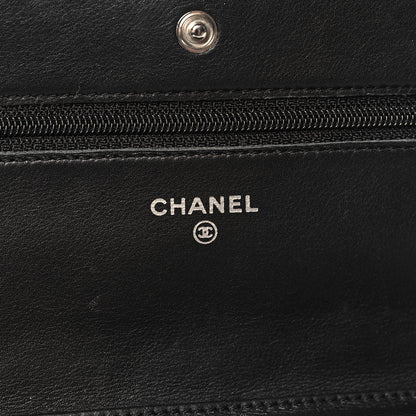 Chanel Patent Quilted Wallet On Chain WOC Black 6 of 12