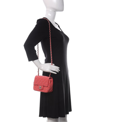 Chanel Patent Quilted Mini Square Flap Pink 2 of 11