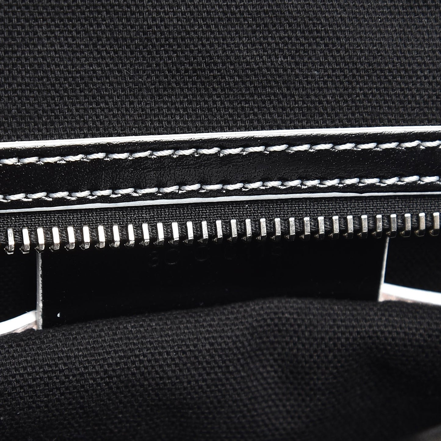 Calfskin Contrast Topstitch Small Antigona Black White