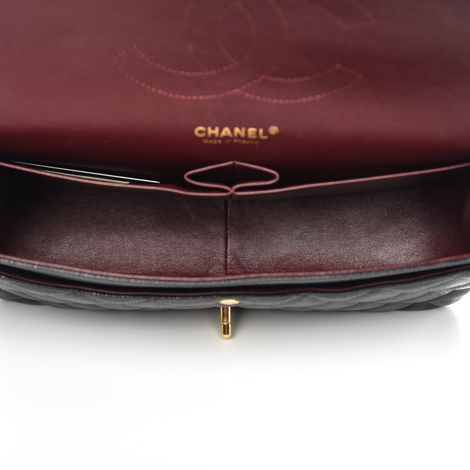Chanel Caviar Quilted Jumbo Double Flap Black 6 of 9