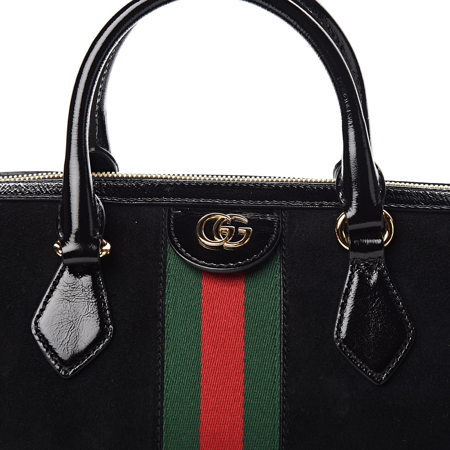 Gucci Suede Patent GG Web Medium Ophidia Boston Black 10 of 10