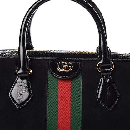 Gucci Suede Patent GG Web Medium Ophidia Boston Black 10 of 10