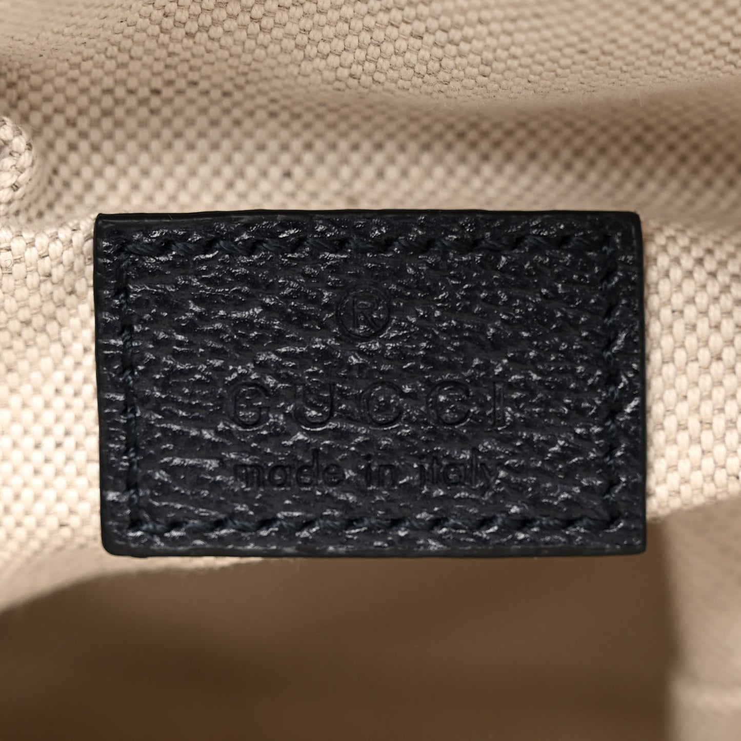 GG Supreme Monogram Textured Dollar Calfskin Web Mini Ophidia Double Zip Messenger Bag Beige Blue