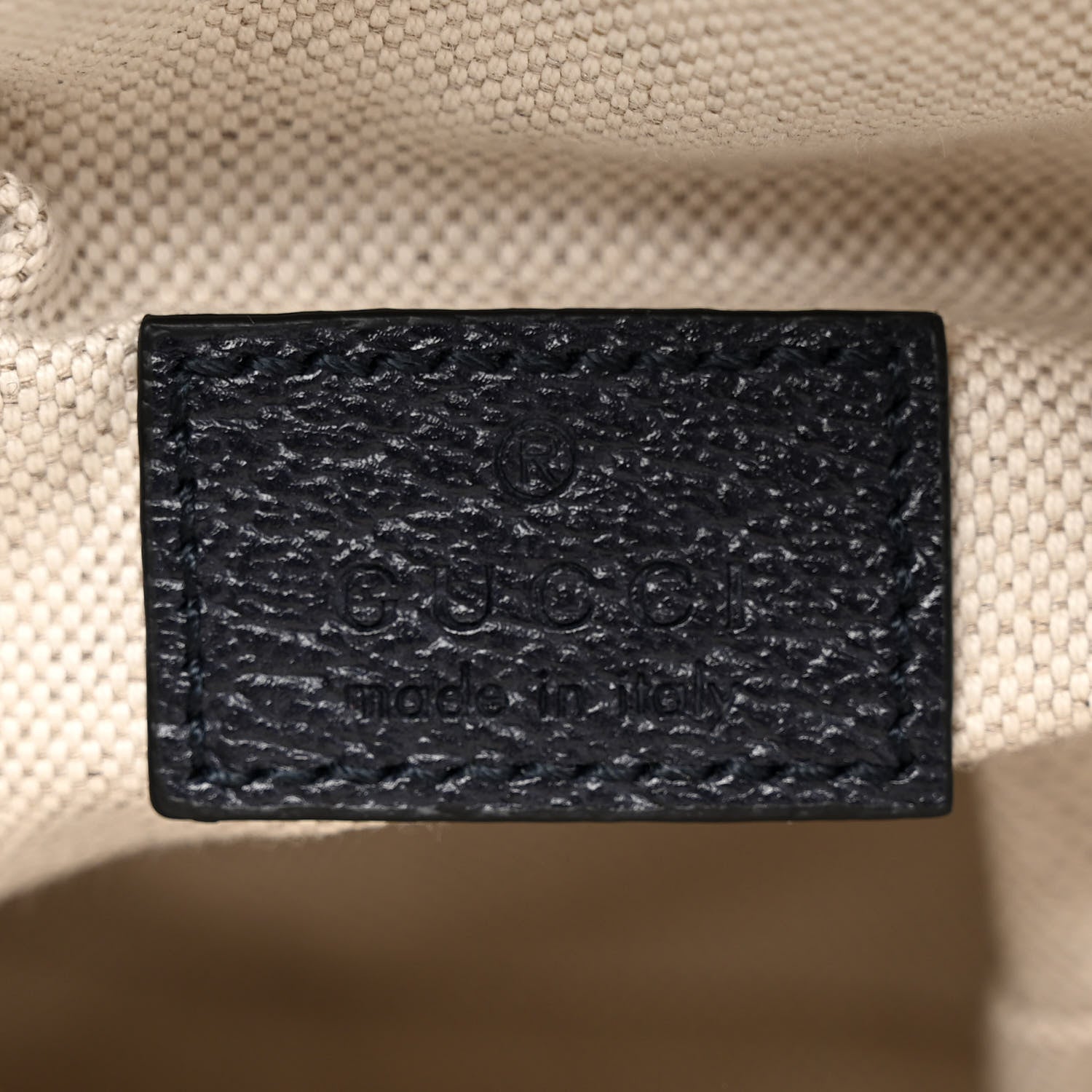 Gucci GG Supreme Monogram Textured Dollar Calfskin Web Mini Ophidia Double Zip Messenger Bag Beige Blue 6 of 10