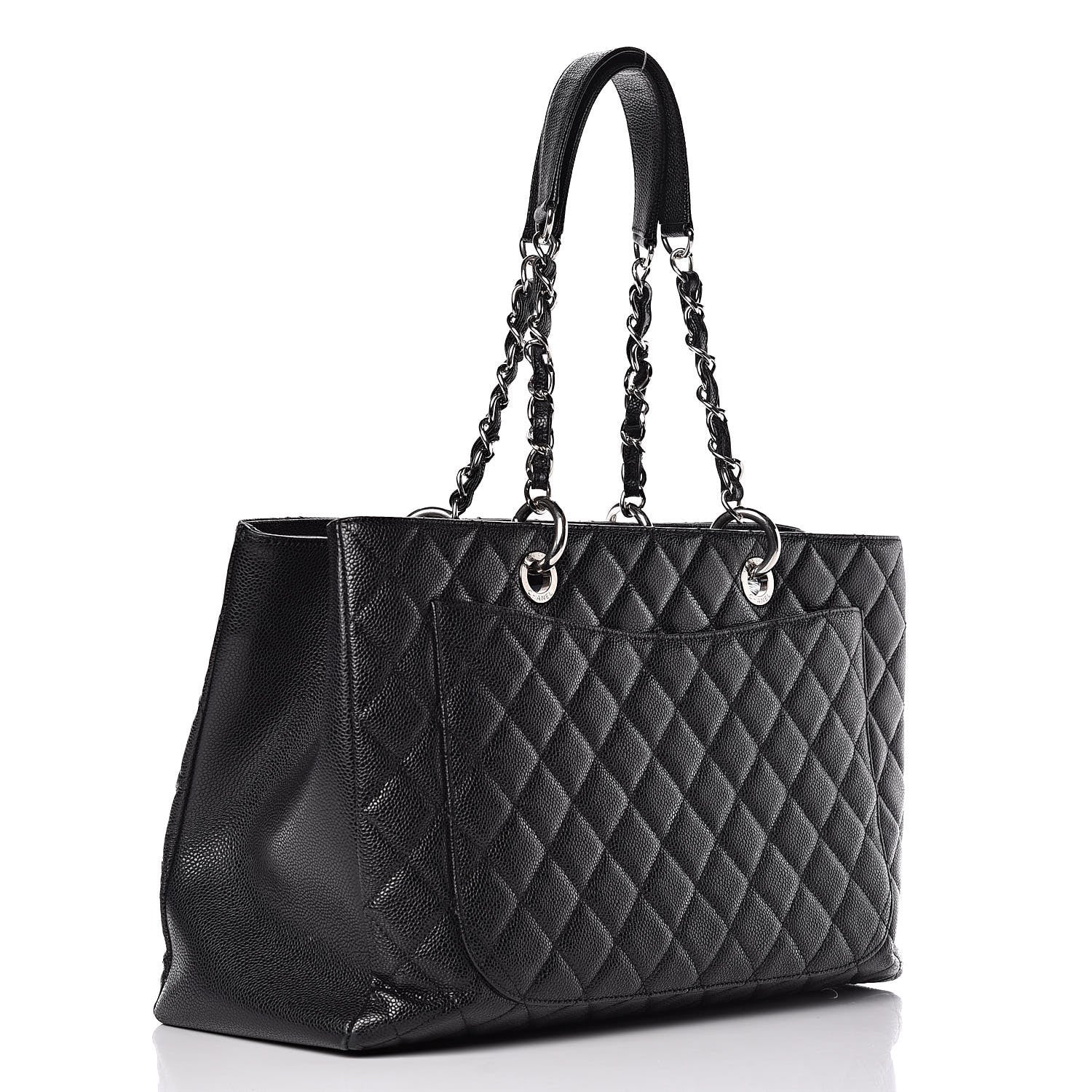 Chanel Caviar Quilted XL Grand Shopping Tote GST Black 3 of 9