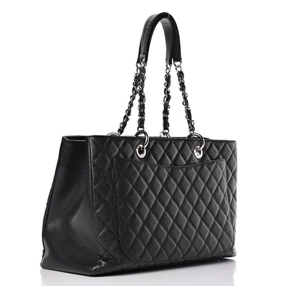 Chanel Caviar Quilted XL Grand Shopping Tote GST Black 3 of 9