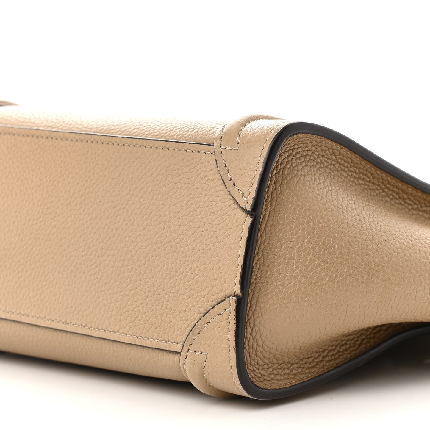 Drummed Calfskin Nano Luggage Dune