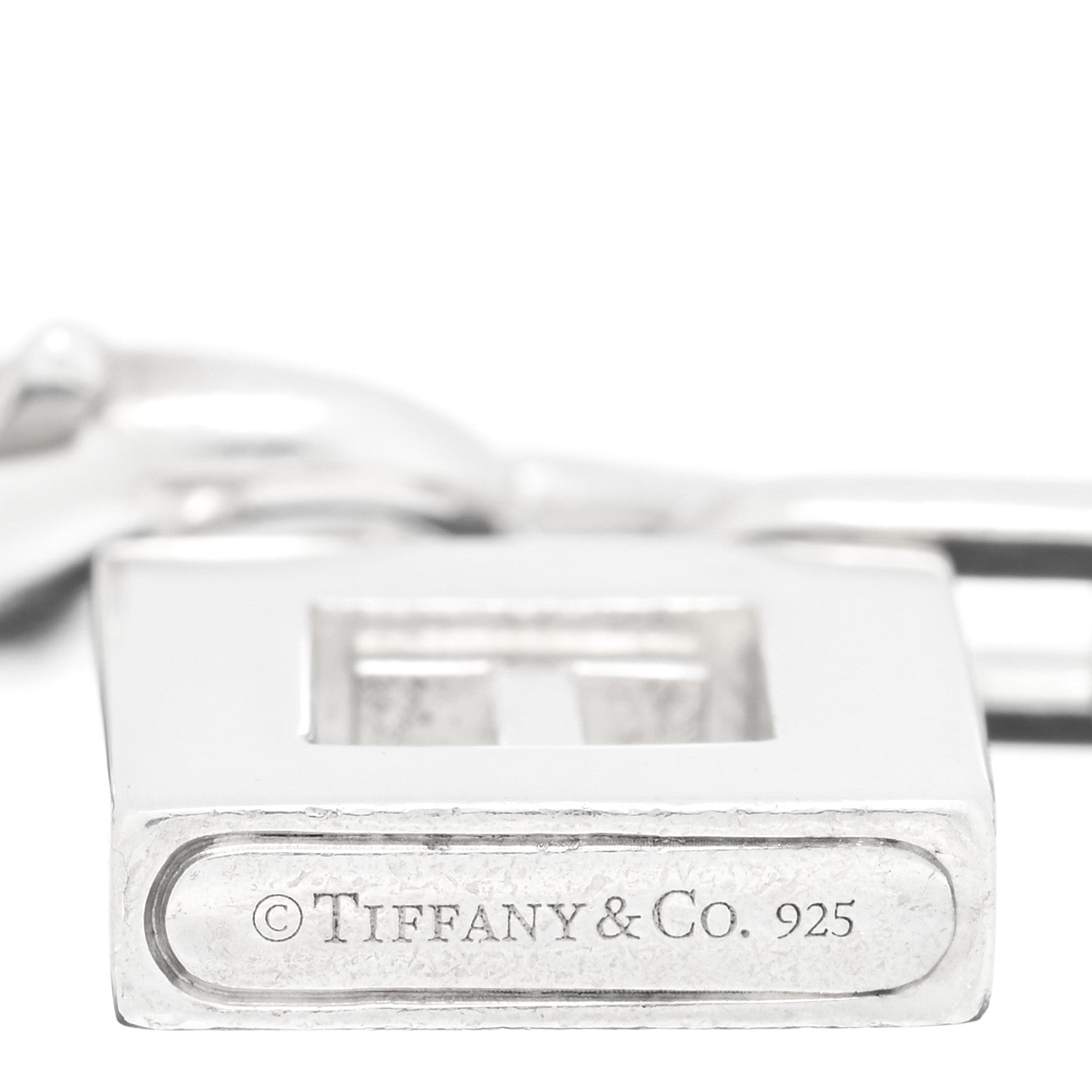 Tiffany Sterling Silver Initial T Lock Charm Bracelet 3 of 3