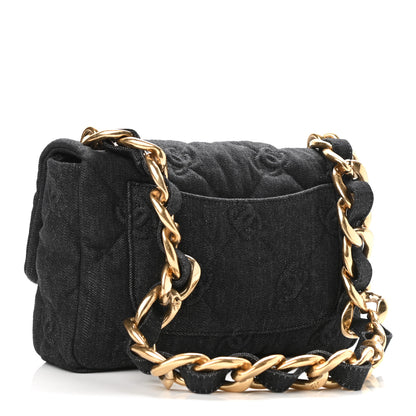 Chanel Denim Quilted Medium Funky Town Flap Black 3 of 11