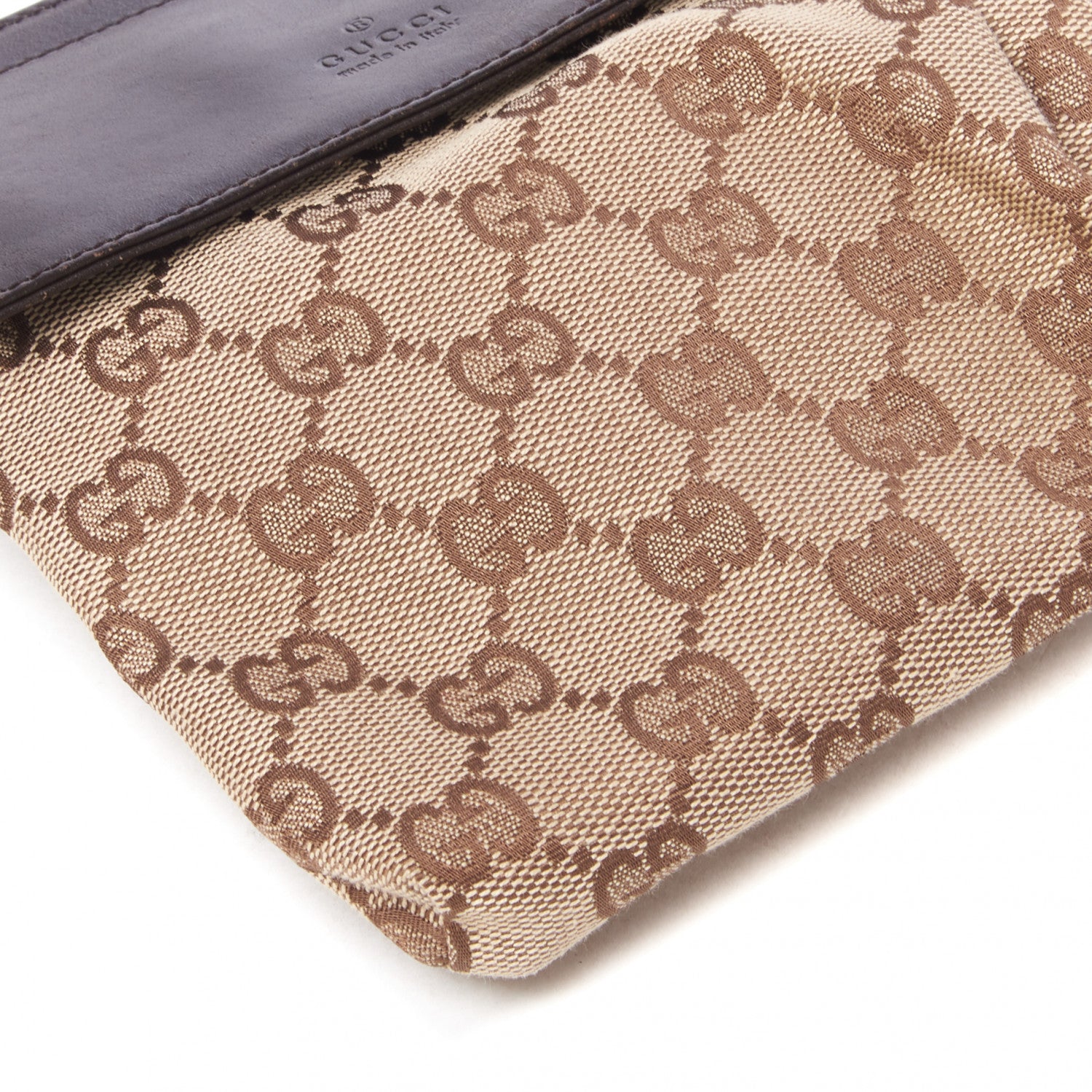 Gucci GG Monogram Double Pocket Belt Bag Dark Brown 6 of 7