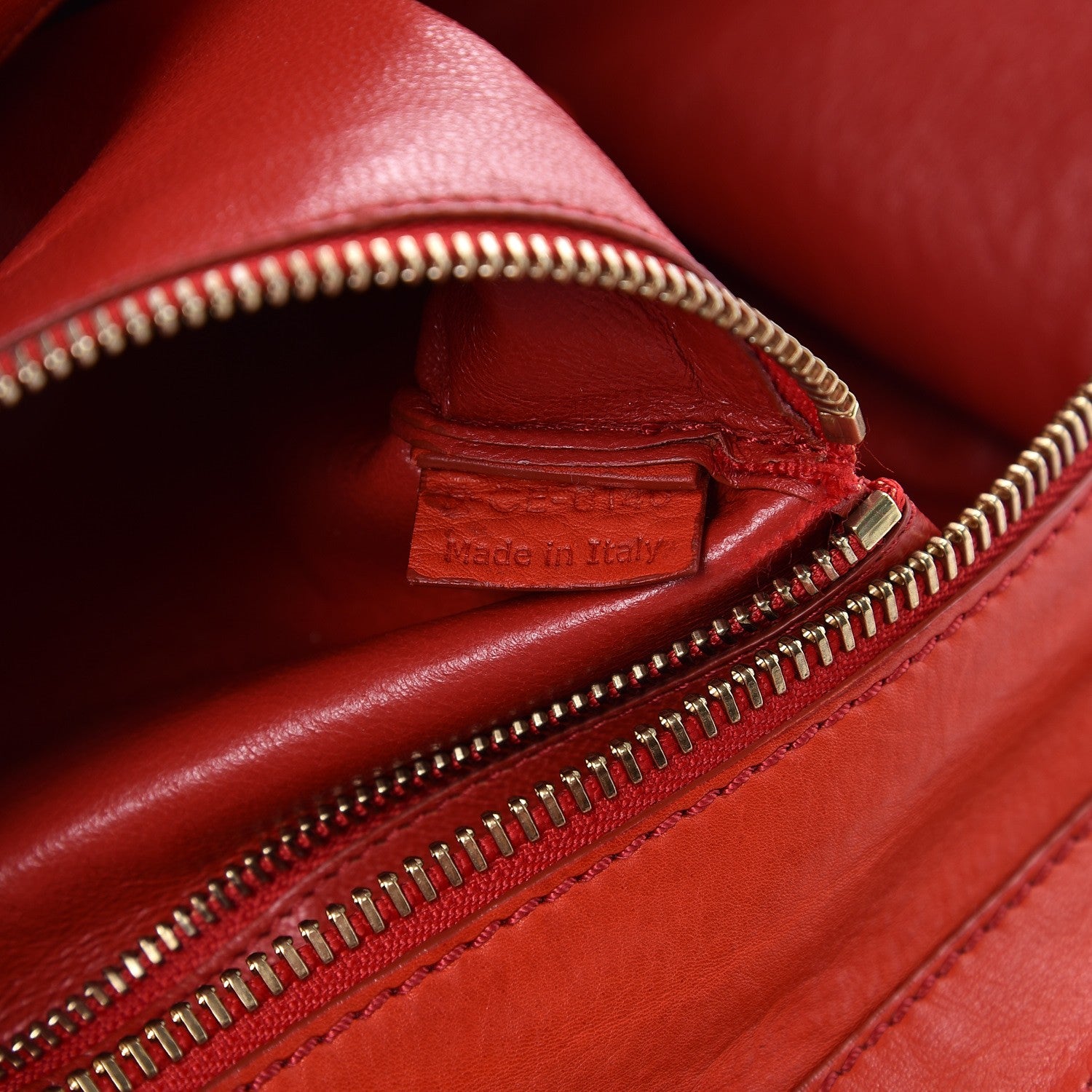 Celine Drummed Calfskin Mini Luggage Vermillion 7 of 15