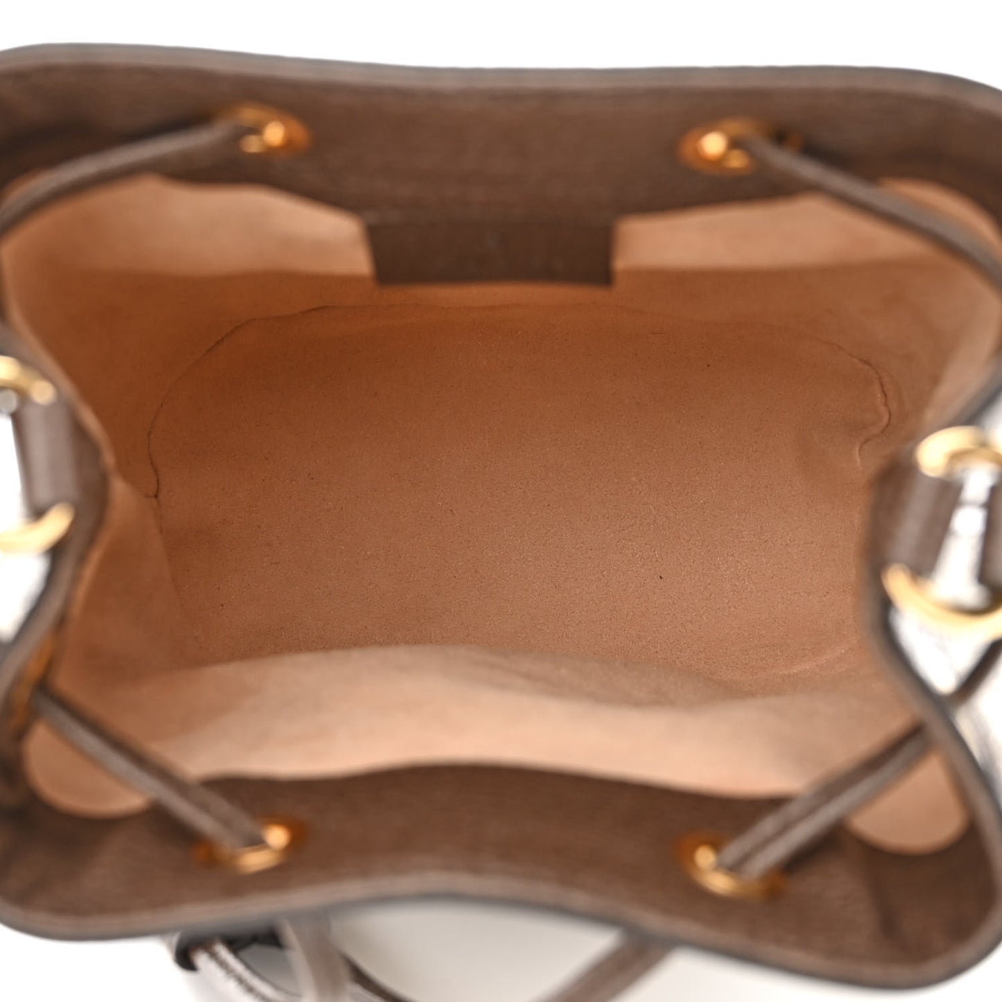 GG Supreme Monogram Web Mini Ophidia Bucket Bag Brown
