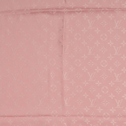 Louis Vuitton Wool Silk Monogram Shawl Rose Petale 4 of 5