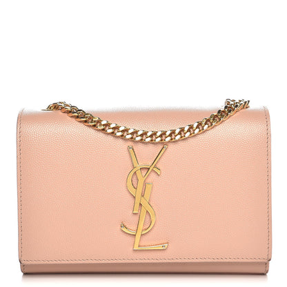 Saint Laurent Grain De Poudre Small Monogram Kate Satchel Pale Blush 1 of 8